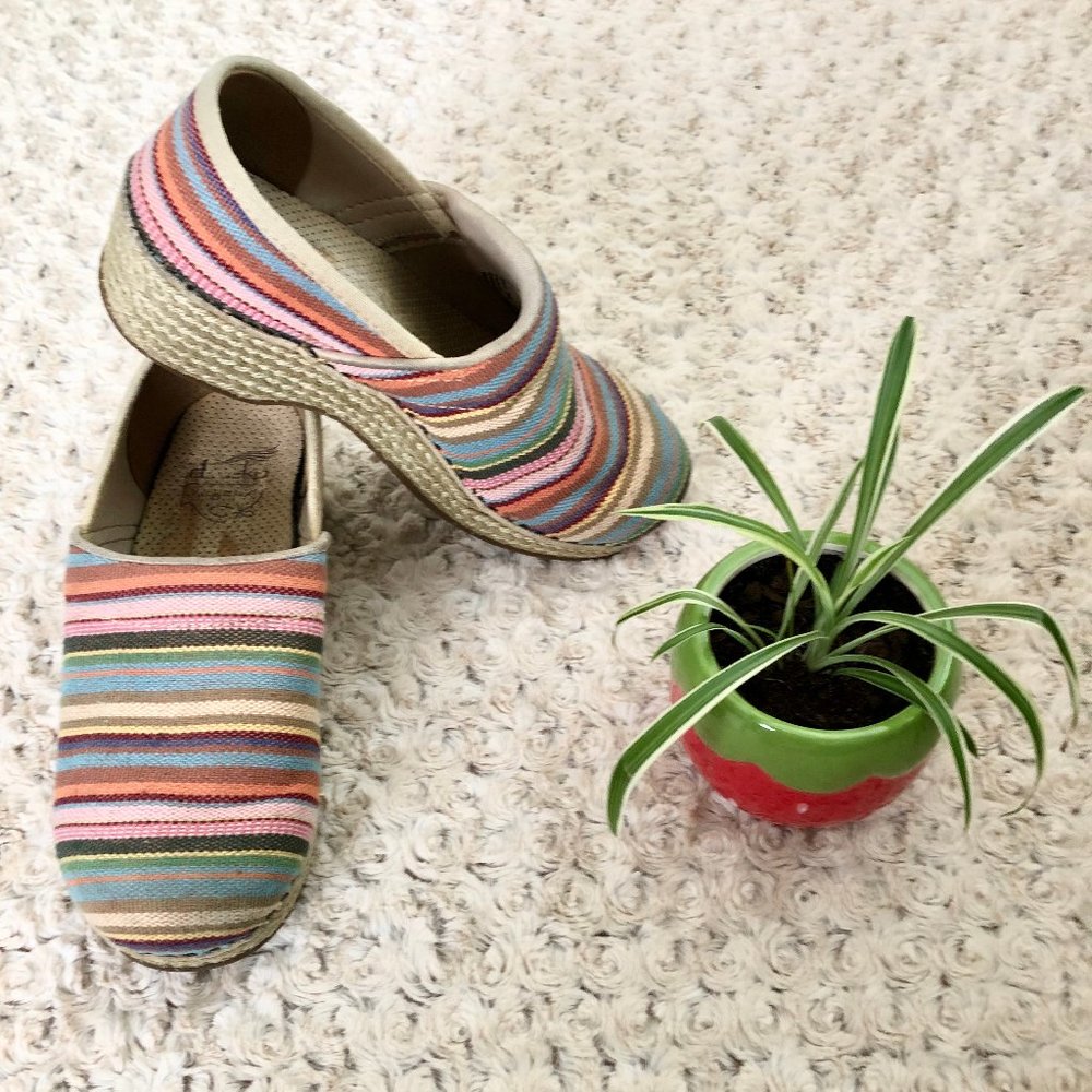 Striped Dansko Clogs
